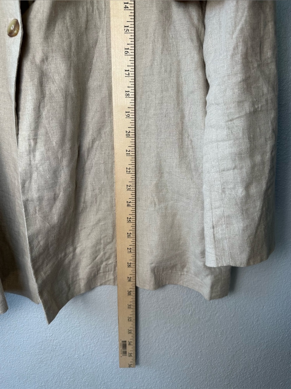 LAUDE the Label Relaxed Oversized 100% Linen Blazer Size Large - Picture 10 of 11